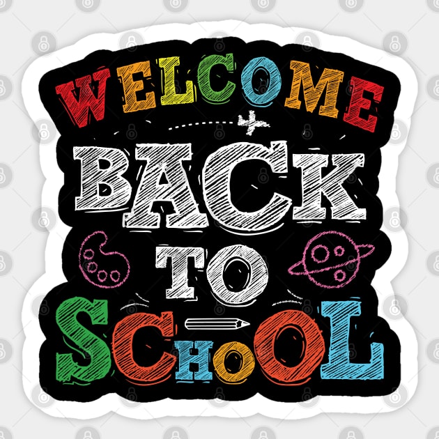 Welcome Back To School Teacher Shirt Back To School Students Sticker by Sowrav